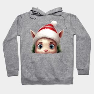 Christmas Peeking Baby Unicorn Hoodie